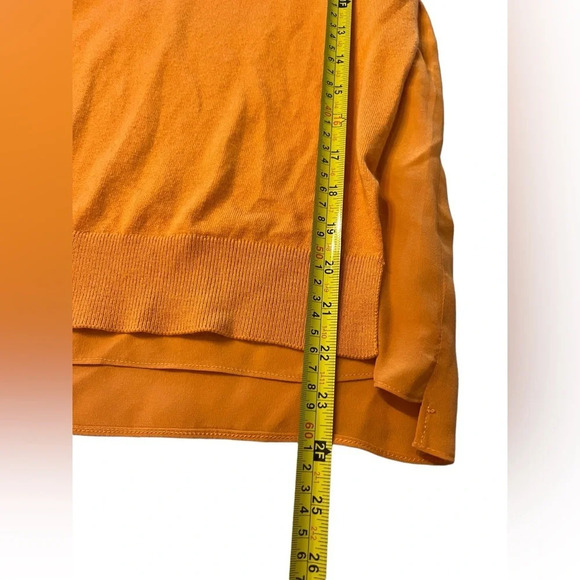 Avec Orange Cashmere Silk Blend Sweater With Camisole Liner Sz XS - Picture 9 of 9